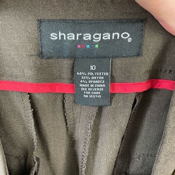 Pre-Owned Sharagano Womens Brown Slacks Size 10 - Picture 6 of 6